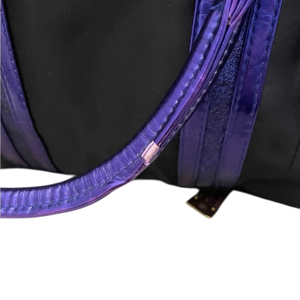 Victoria's Secret Black Satchel with Purple Accents - Picture 7 of 13